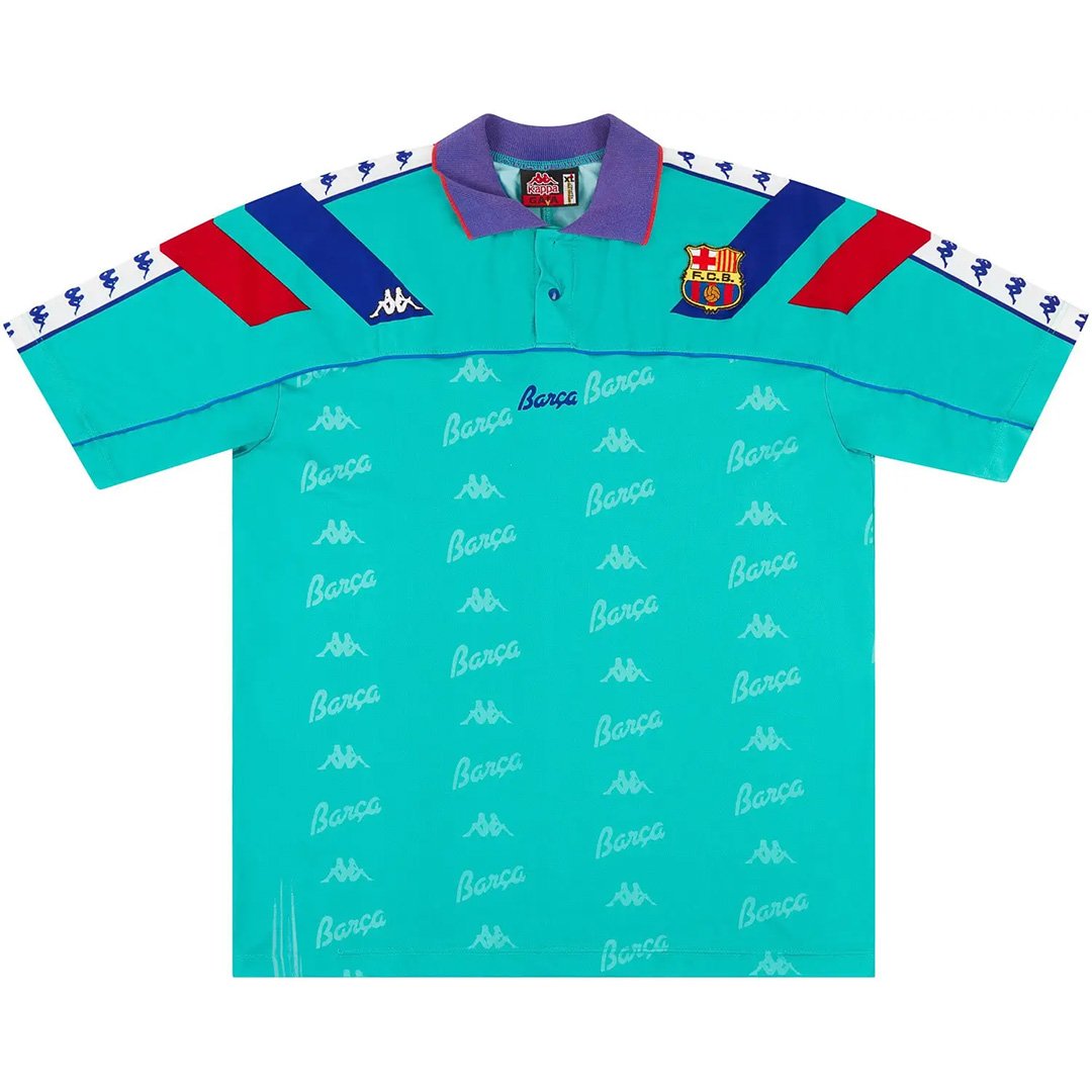 017323393162cf2eb94RetroBarcelonaAwayJersey199295MIneJerseys Barcelona Retro Romario 2025/26 - immagine 1