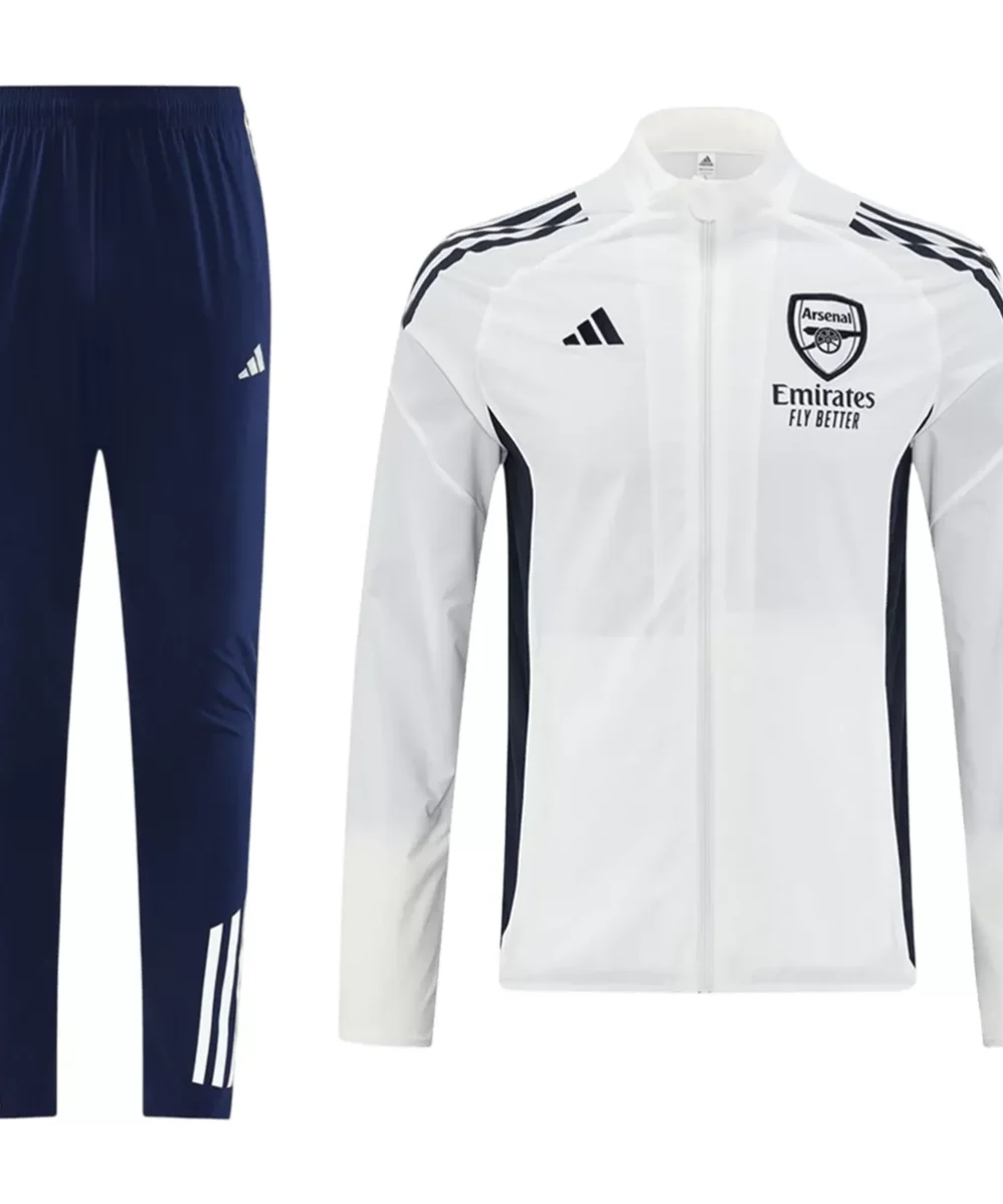 Arsenal Windbreaker Anzug Weiß 2025/26