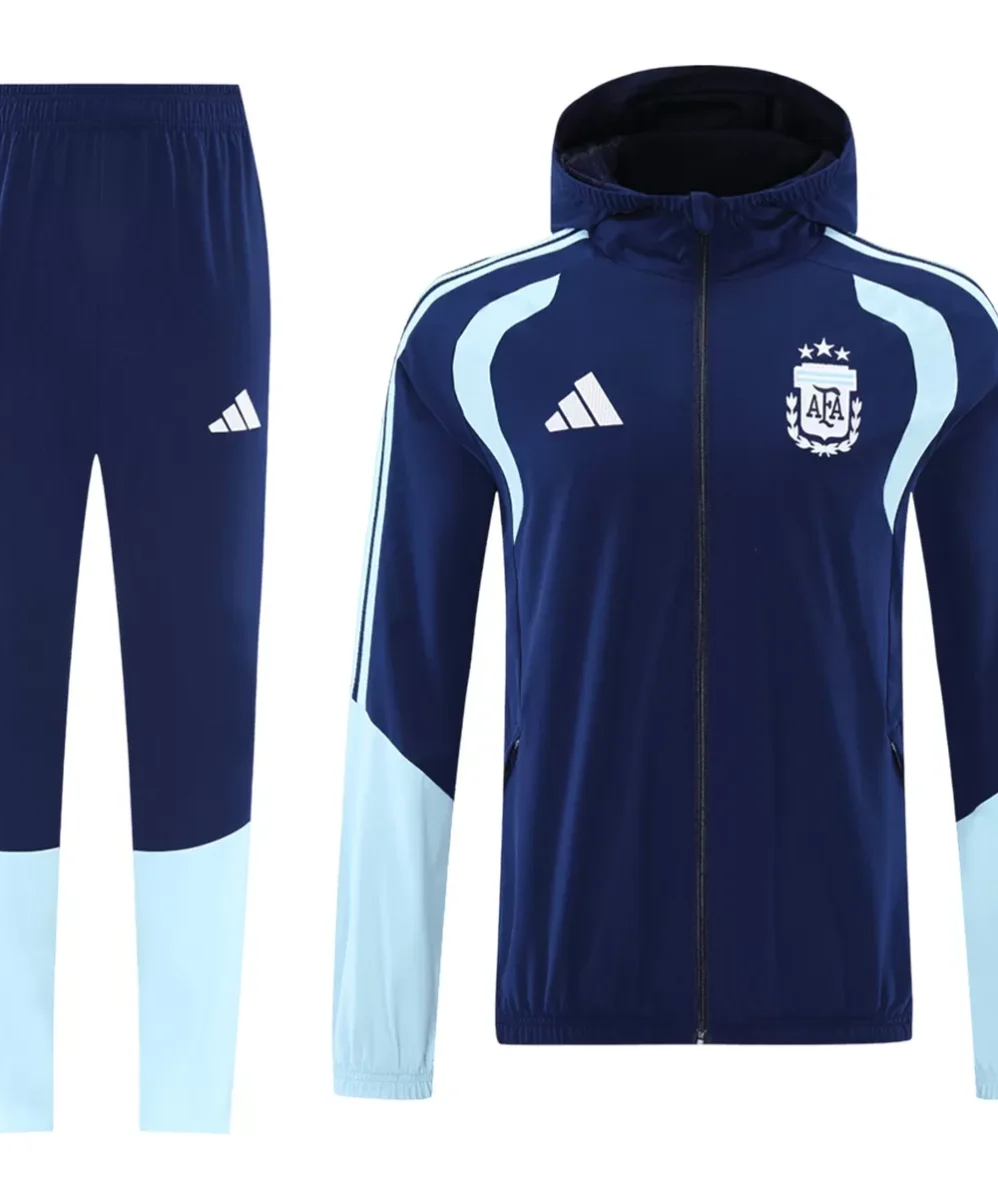 Argentinien Windbreaker Hoodie Anzug Navyblau 2026