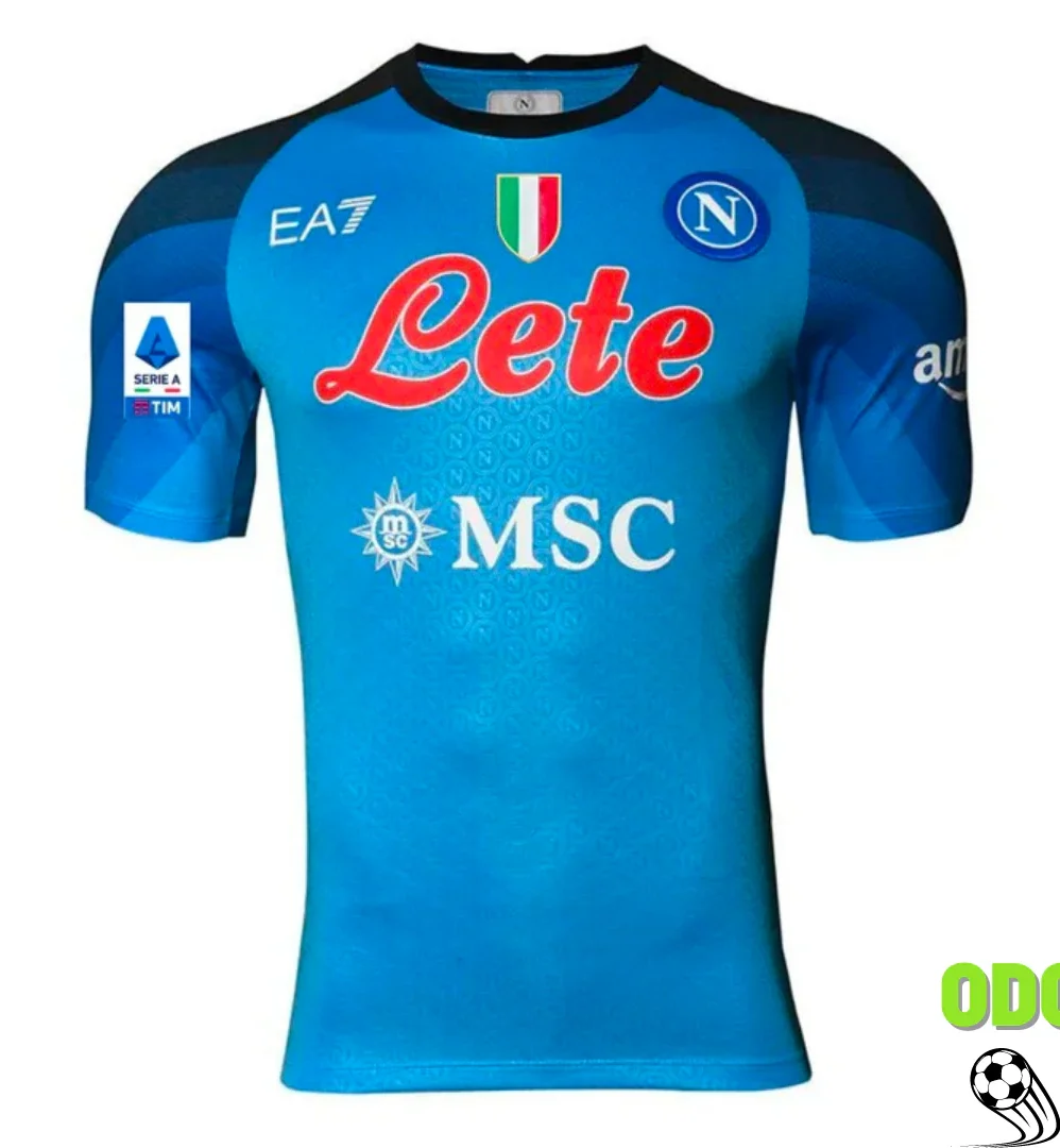Napoli Heimtrikot 2022/23 (mit Scudetto-Patch, Serie-A-Patch und Upbit-Patch)