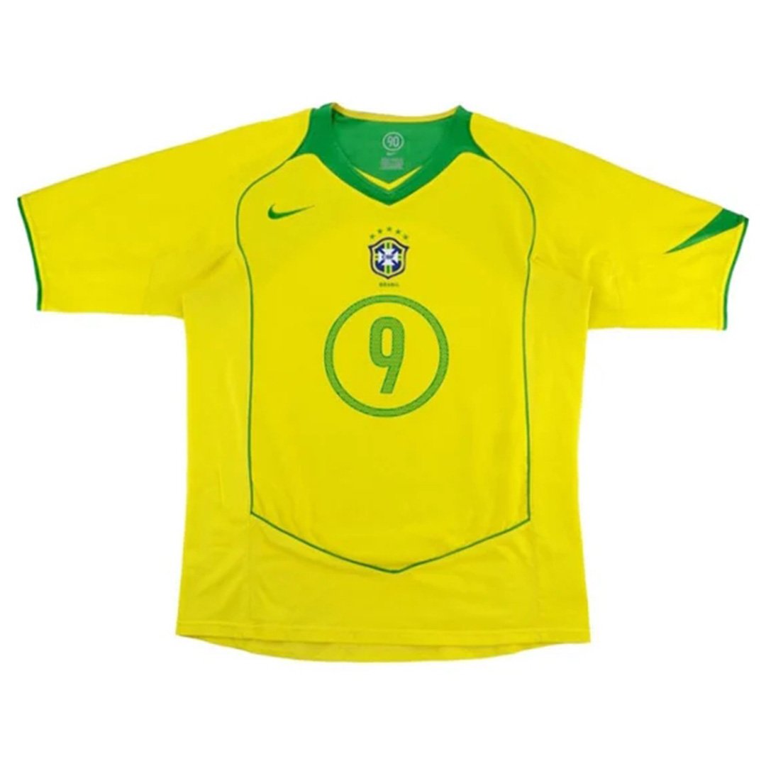 116710090293201cd83BrazilRonaldo9RetroJerseyHomeReplica2004FrontMineJerseys Retro Brasilien Auswärtstrikot 2004 - immagine 1