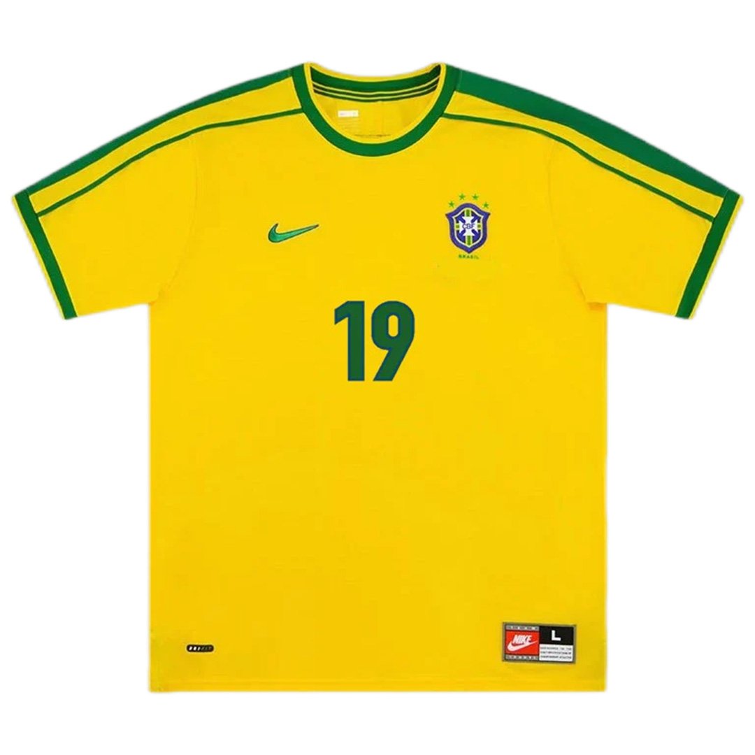 1167281932184bcb45eBrazilDENILSON19RetroJerseyHomeReplicaWorldCup1998FMineJerseys Retro Brasilien Auswärtstrikot 1996 - immagine 1
