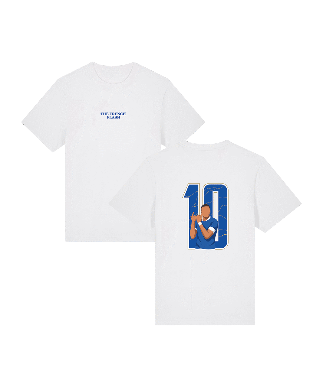 11teamsports Frankreich "THE FRENCH FLASH" T-Shirt WM 2026 Weiß
