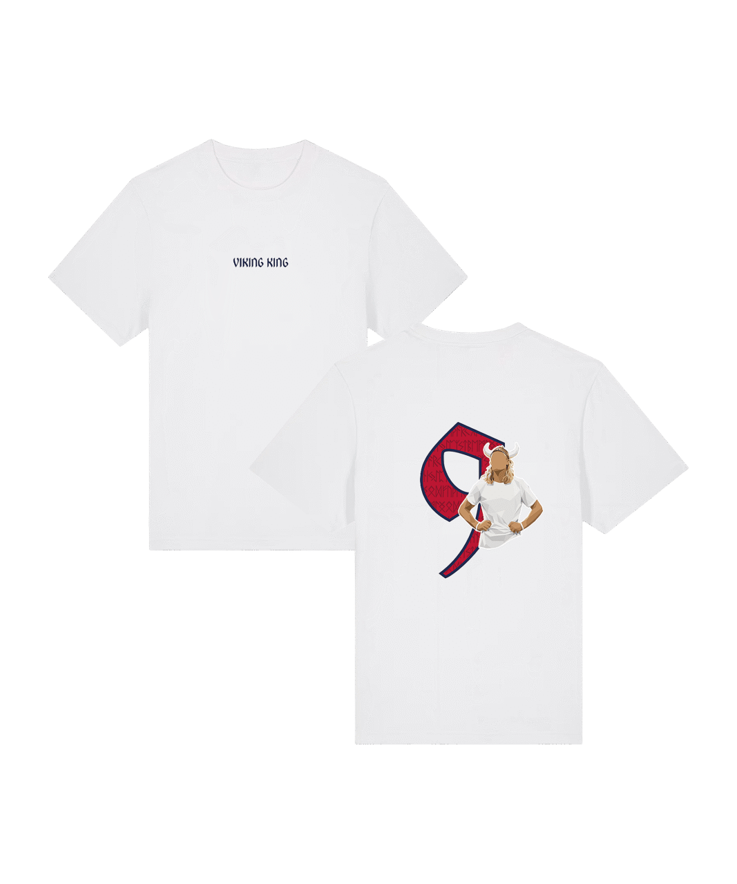 11teamsports Norwegen "VIKING KING" T-Shirt WM 2026 Weiß