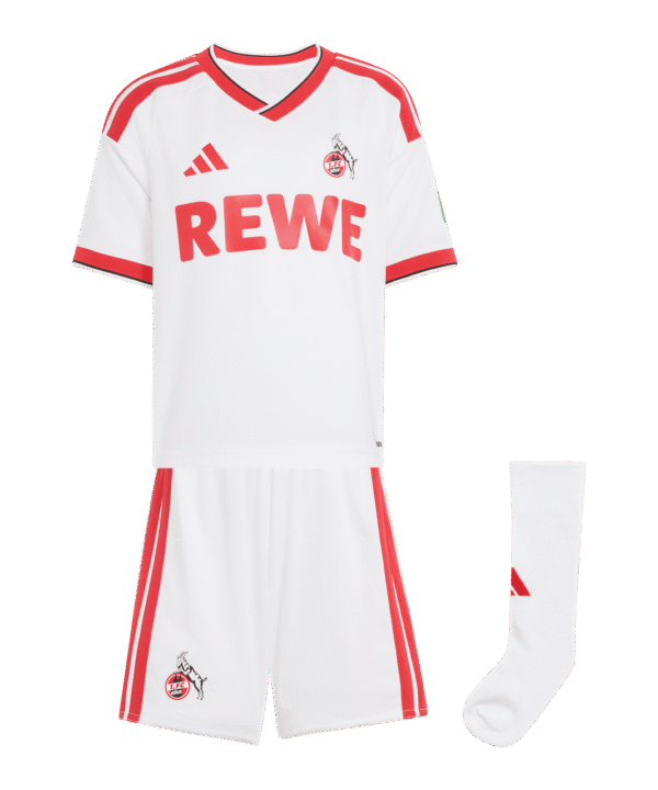 adidas 1. FC Köln Trikot Set Home 2026/2027 Kids Weiß