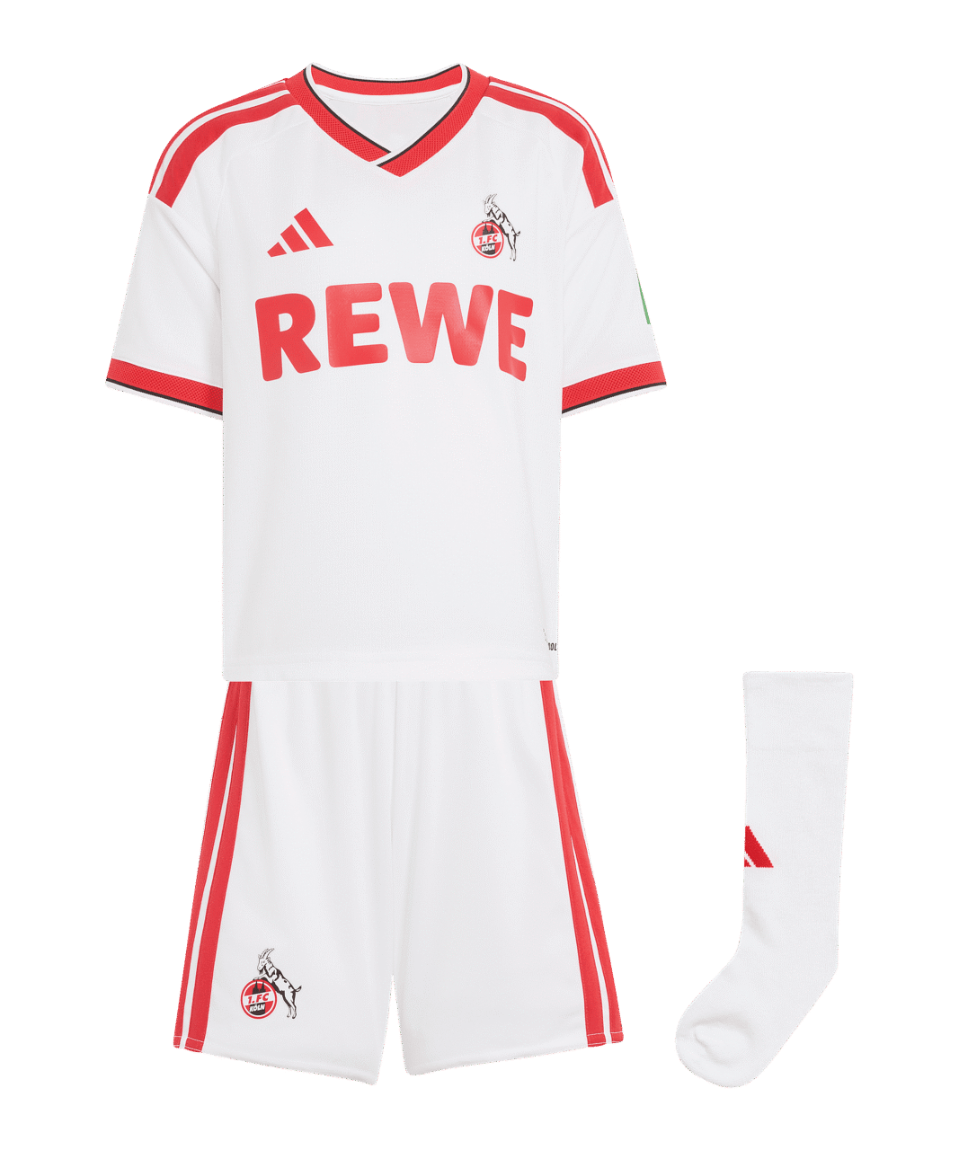 adidas 1. FC Köln Trikot Set Home 2026/2027 Kids Weiß