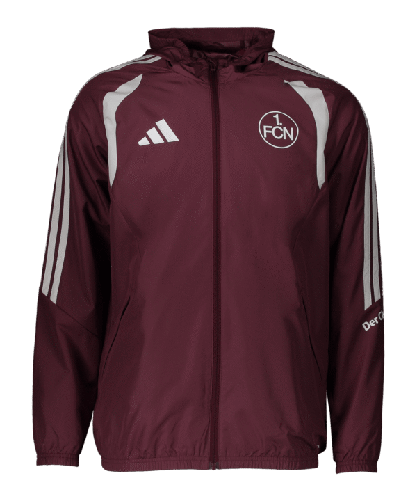 adidas 1. FC Nürnberg Allwetter Jacke Rot