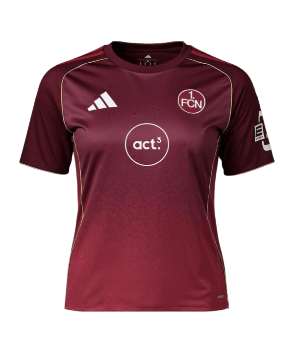 adidas 1. FC Nürnberg Trikot 3rd 2025/2026 Damen Clubfrauen Weinrot