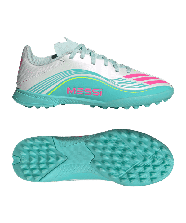 adidas F50 League TF Messi Aurora Radiante Kids Weiß