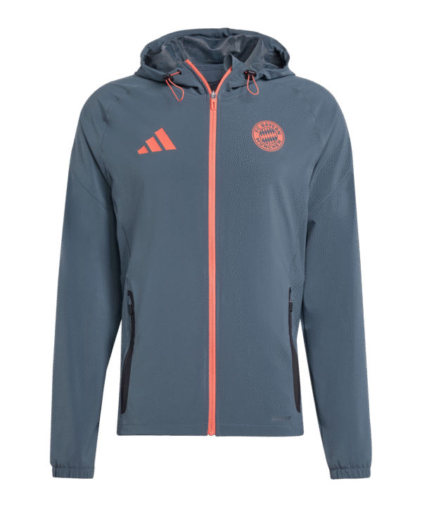 adidas FC Bayern München Tech Travel Jacke Grau