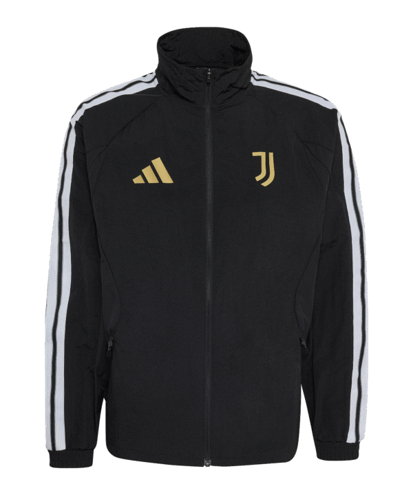 adidas Juventus Turin Anthem Jacke Kids Schwarz