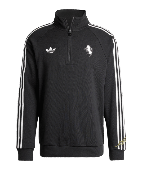 adidas Juventus Turin Originals Half Zip Sweatshirt Schwarz