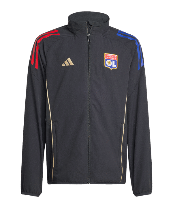 adidas Olympique Lyon Präsentationsjacke Kids Grau