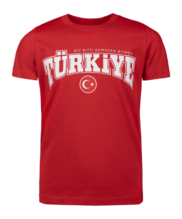 Nike TFF Türkei Biz Bitti Demeden Bitmez T-Shirt Kids Rot Ftffcz0909bitmezrot