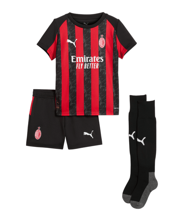 PUMA AC Mailand Mini Trikot Set Home 2025/2026 Kids Rot F01