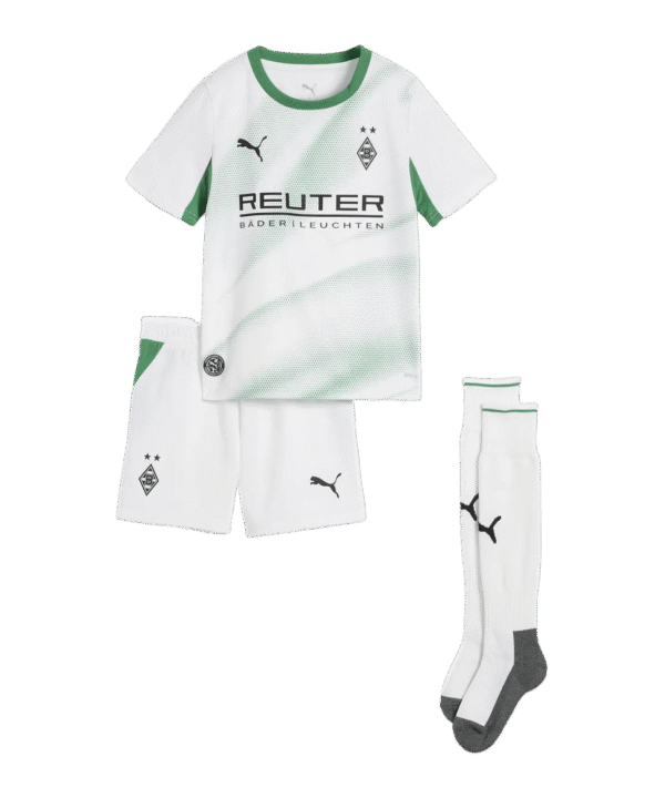 PUMA Borussia Mönchengladbach Trikot Set Home 2026/2027 Kinder Weiß F01