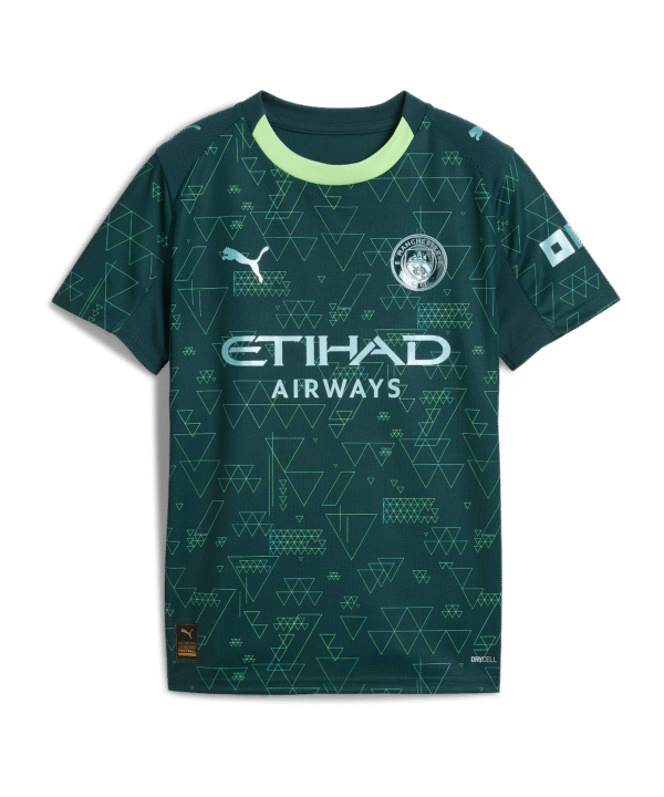 PUMA Manchester City 4Th Replica Trikot Kids Grün F04