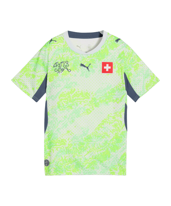 PUMA SFV Schweiz Trikot Away WM 2026 Kids Grün F02